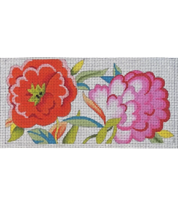 Insert with Red and Pink Flowers