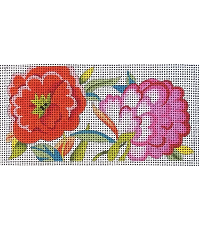 Insert with Red and Pink Flowers