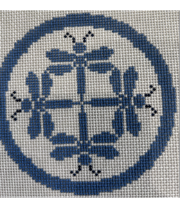 Dragonfly Blue Circle - Light  Blue