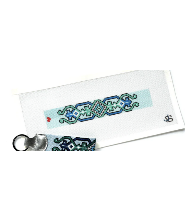Hicks Braid Key Fob or Bracelet Canvas - blue