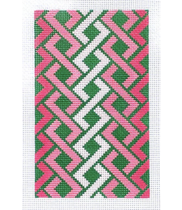 Hicks Braid Sunglasses Case Canvas - pink and green