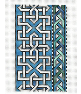 Holbein Sunglasses Case / Wallet Needlepoint Canvas - Blue