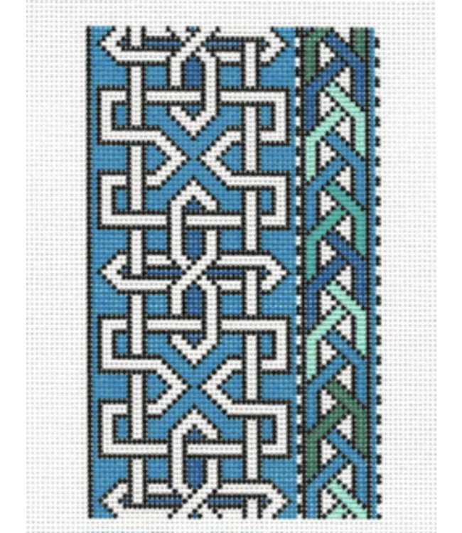 Holbein Sunglasses Case / Wallet Needlepoint Canvas - Blue