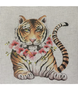Tiger with Floral Collar