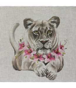 Lioness with Floral Collar