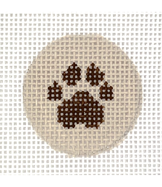 Paw Print Brown on Tan -Key Ring Insert