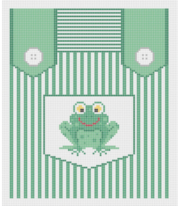 Overalls-Green Frog with pocket