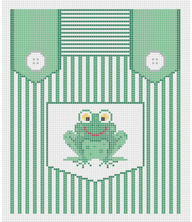 Overalls-Green Frog with pocket