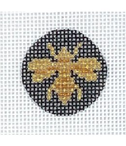 Gold Bee on Black 1.25"
