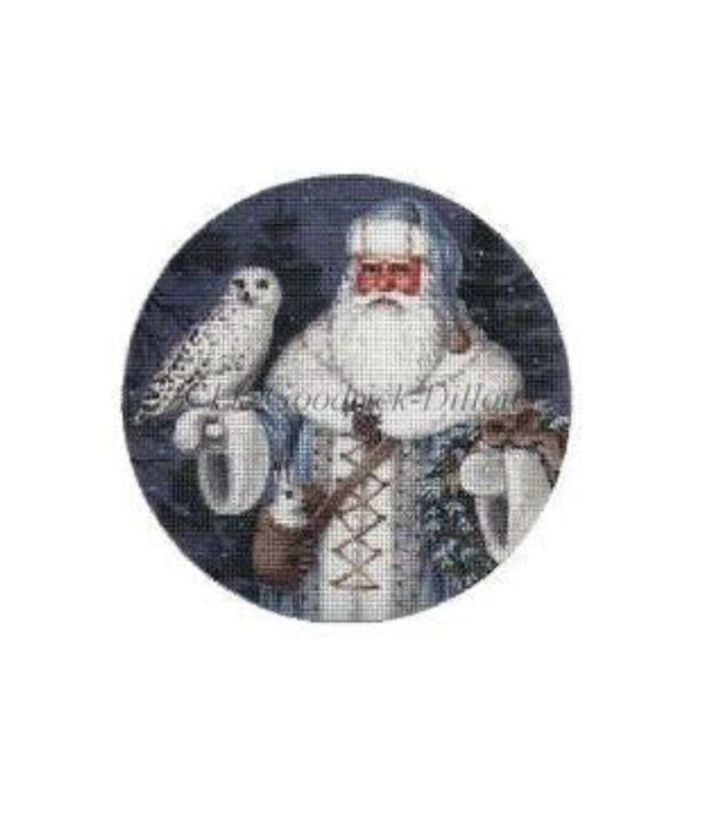 Blue Arctic Santa with Arctic Owl Ornament