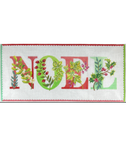 Noel w/ greens and berries on White