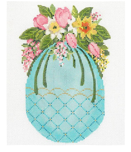 Turquoise Egg w/ Tulip Cascade