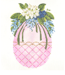 Pale Pink Egg with Cascading Lilac