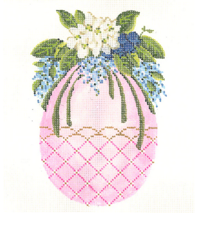 Pale Pink Egg with Cascading Lilac