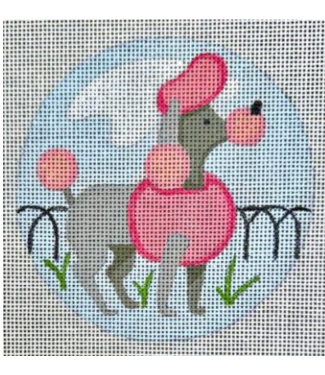 Pink Poodle Ornament