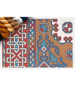 Holbein Clutch Needlepoint Canvas - Red and Brown