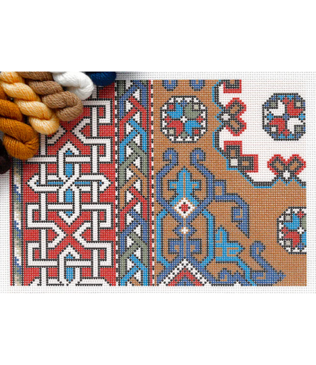 Holbein Clutch Needlepoint Canvas - Red and Brown