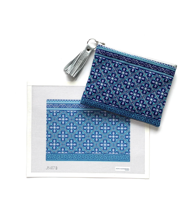 Hewitt Clutch Needlepoint Canvas - Blue