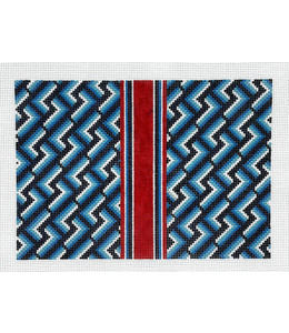 L Letter Clutch Needlepoint Canvas - Blue