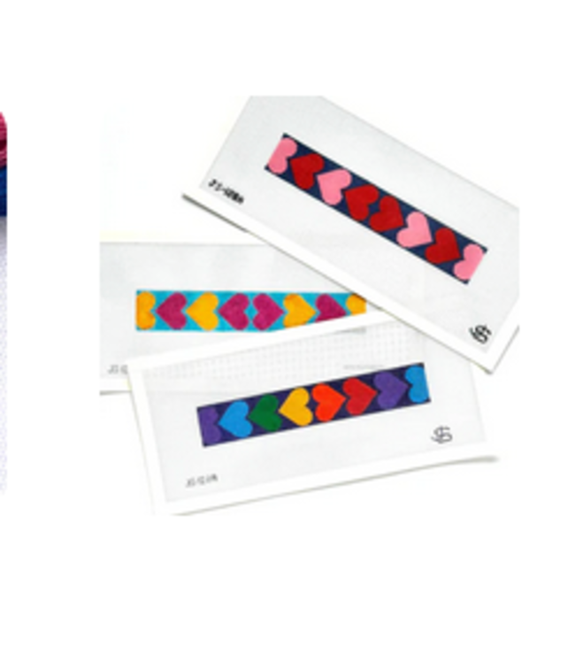 Hearts Key Fob Needlepoint Canvas