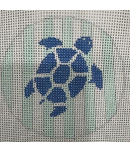 Sea Turtle on Blue Stripes
