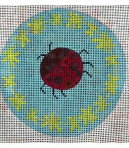 4" Lady Bug Round Backing Fabric Included