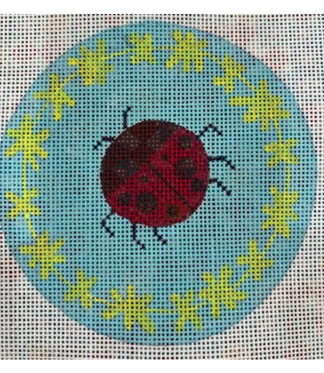 4" Lady Bug Round Backing Fabric Included