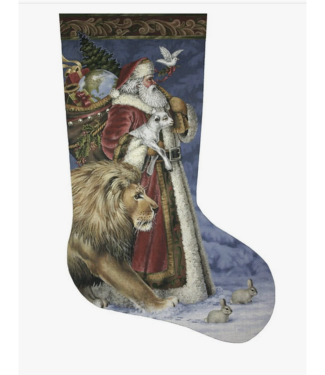Santa Peace Stocking