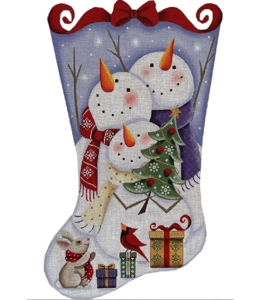 Snow Triplets Stocking