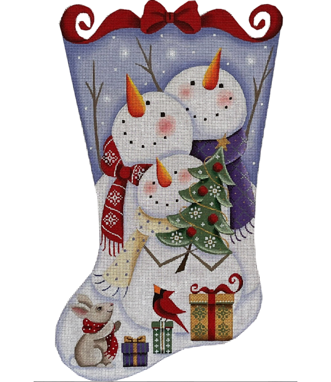 Snow Triplets Stocking