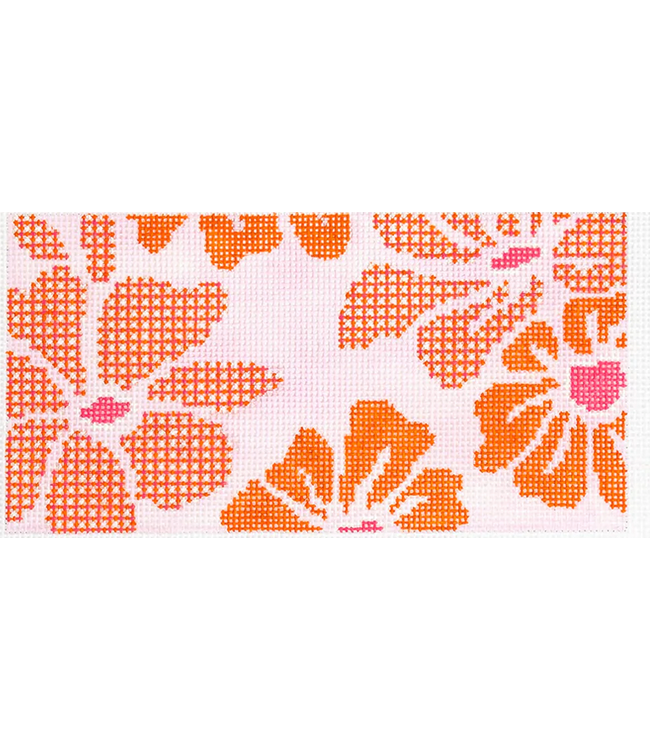 Gingham Blooms - Sherbert 3 x 6
