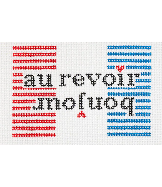Bonjour  - Au Revoir Insert 3" x 4 3/4"