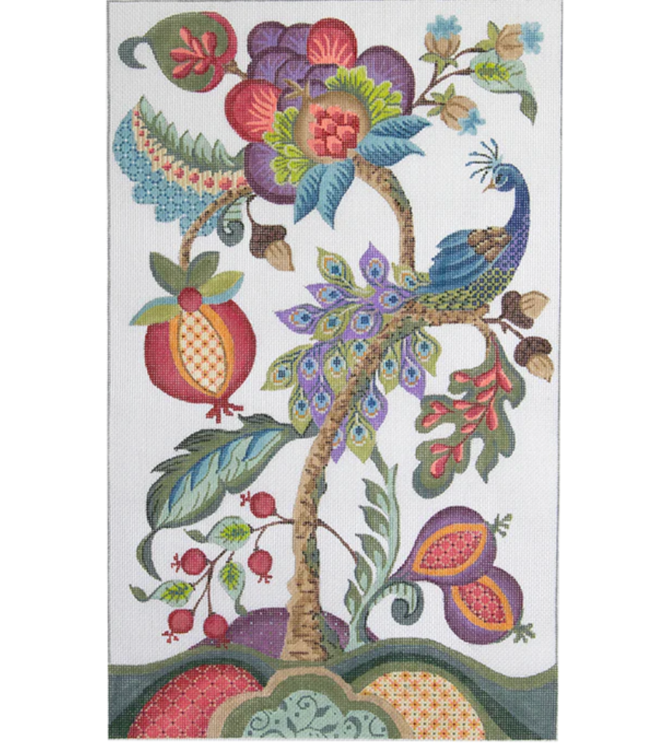 Jacobean Peacock w/Stitch Guide