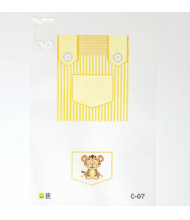 Overalls-Yellow Tiger with pocket