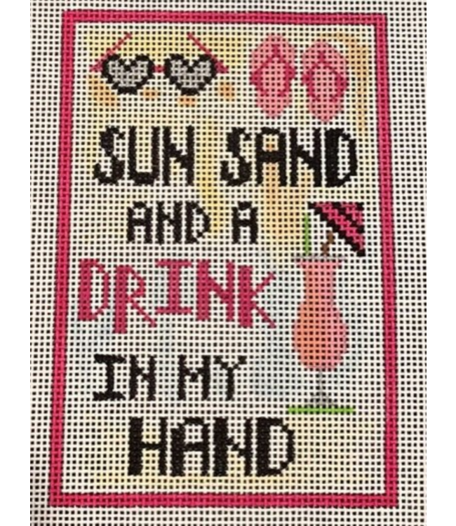 Sun Sand and  a Drink in Hand