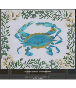 Blue Crab w/ Seaweed Border