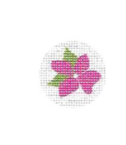 Key Ring Insert Pink Hydrangea  1 1/4"