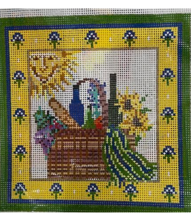 Provence Picnic Basket w/Stitch Guide and Embellishment Kit