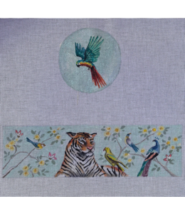 Tiger in Garden w/ Box Ring