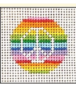 Rainbow Peace Key Ring Insert