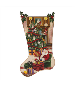 Santa's Rest Stop Stocking/ Last Stop toe left