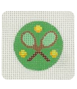 Tennis Racket & Balls  Key Ring  Insert