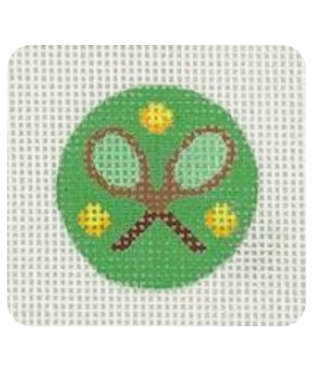 Tennis Racket & Balls  Key Ring  Insert