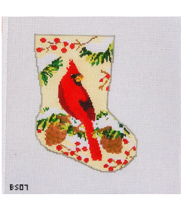 Christmas Cardinal Ornament Sized Stocking