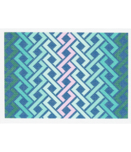 Hicks Braid Clutch - Green and Blue