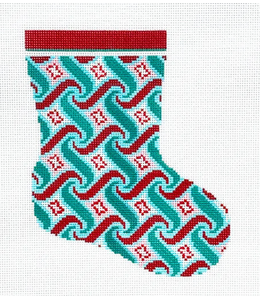Swirl Mini Christmas Stocking