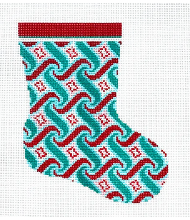 Swirl Mini Christmas Stocking