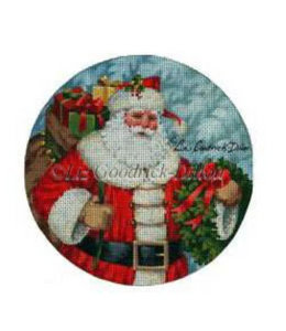 Santa with Wreath Ornament