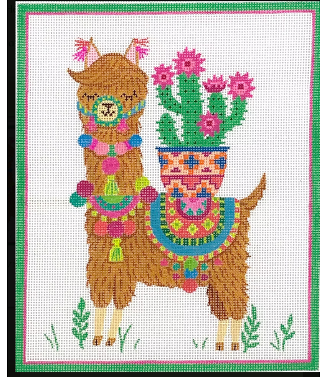 Llama with Cacus Planet an Pom Poms