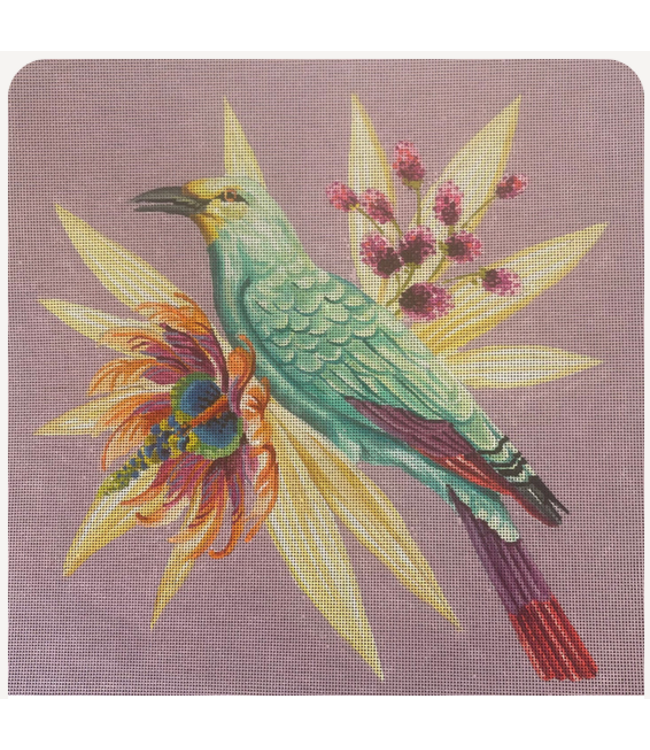 Bird on Lavender Background